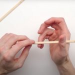 How to eat with chopsticks: take the first chopstick