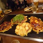 Okonomiyaki on teppan