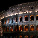 rome colosseum in winter