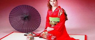 Women&#39;s kimono - traditional Japanese clothing in modern fashion